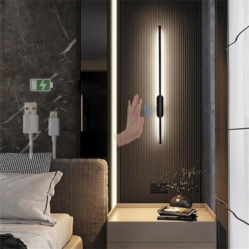 Luz de pared USB recargable con interruptor de sensor sin contacto y base de hierro 1