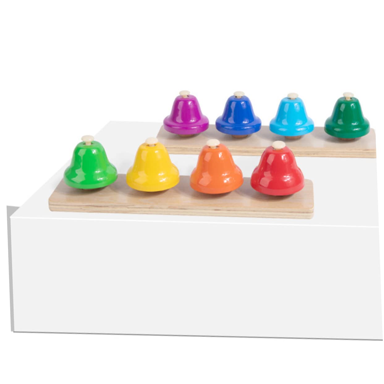 SUPVOX Campanelli Mano Colorati per Strumenti Musicali Percussione per Ragazzo Ragazza Giocattoli Interattivi per Sviluppo Mano-cervello e Interesse per Musica