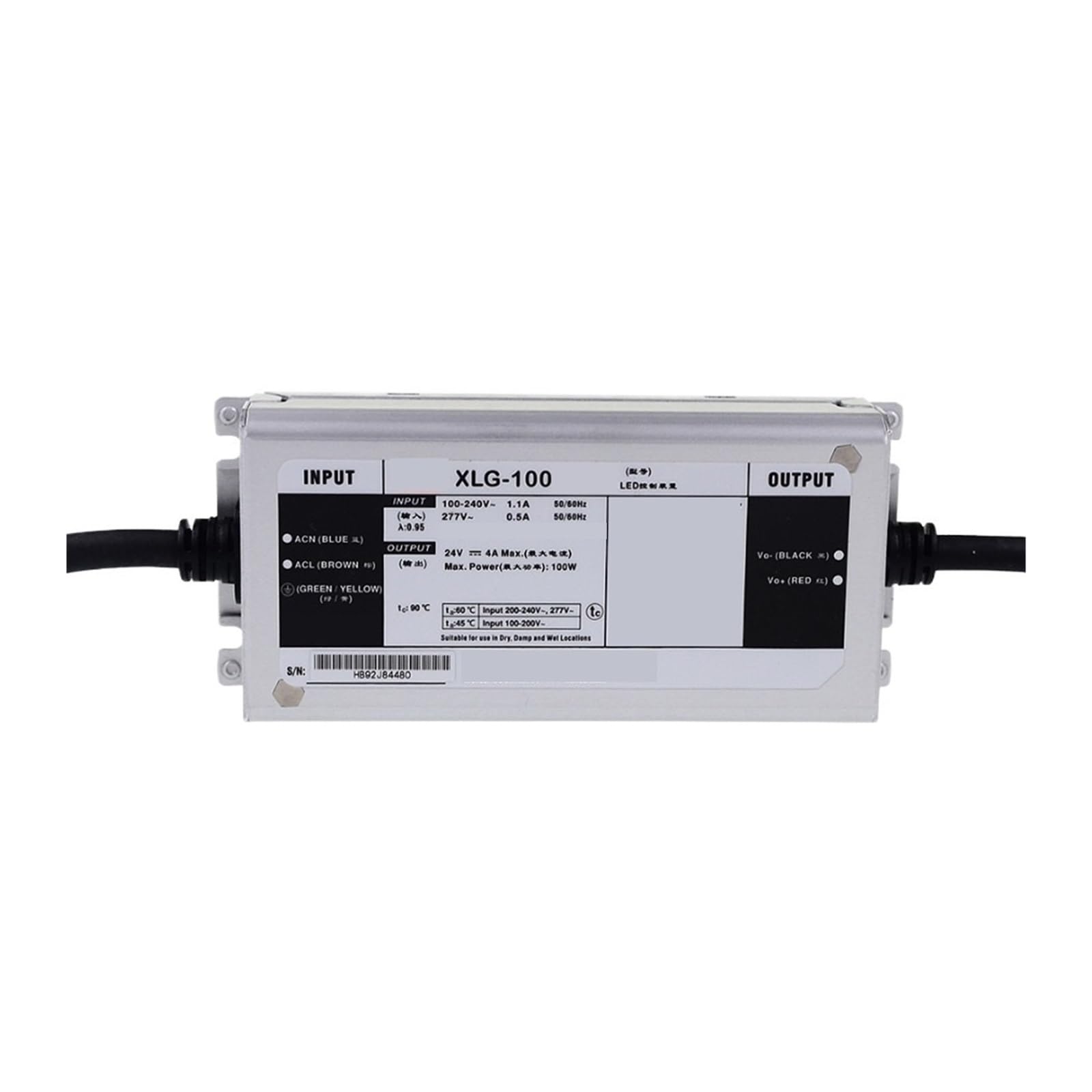 Driver LED 100W XLG-100-12-A XLG-100-24-A XLG-100-LA XLG-100-L-AB XLG-100-HA Voltaje constante Corriente constante(XLG-100-H-AB)