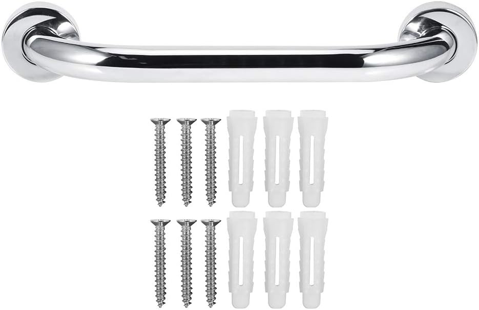 Stainless Steel Shower Grab Bar, Bathroom Grab Bar, Shower Handle, Bath Handle, Handicap, Safety Grab Bar for Elderly, Injured, Disabled People-13 Inch