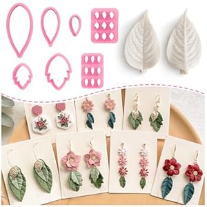 Keoker Blatt-Ton-Ausstecher, 7 Formen