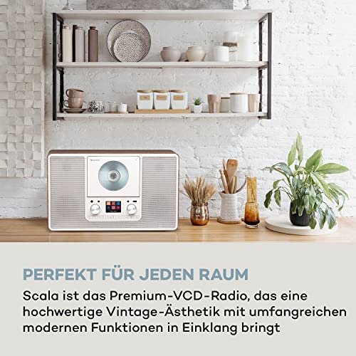 auna Radio, DAB Radio mit CD Player zur Wandmontage, DAB Plus Radio mit Bluetooth, DAB/DAB+/FM Radio, Küchenradio mit TFT Display, MP3, Streaming, Digitalradio Klein, Radio mit Wecker & Fernbedienung – Bild 4