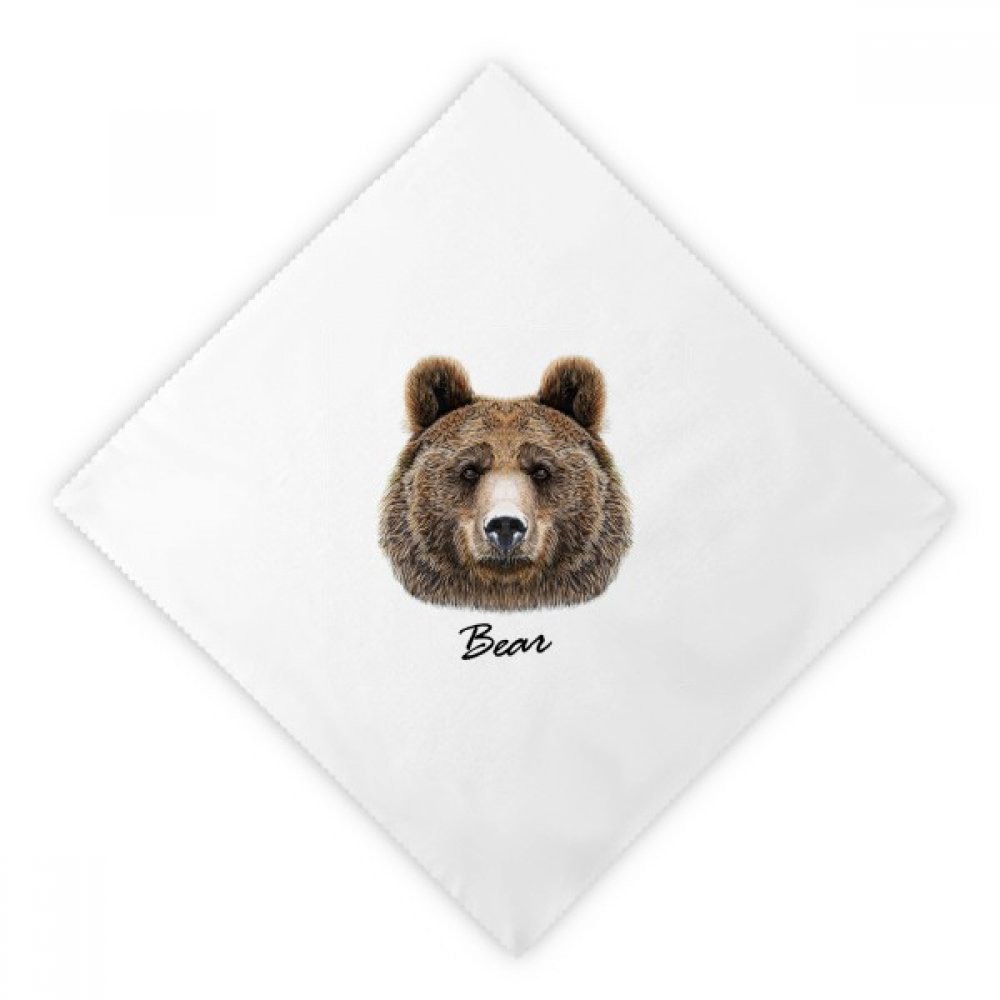 Servilletas de tela blancas DIYthinker con diseño de oso, pack de 2 unidades