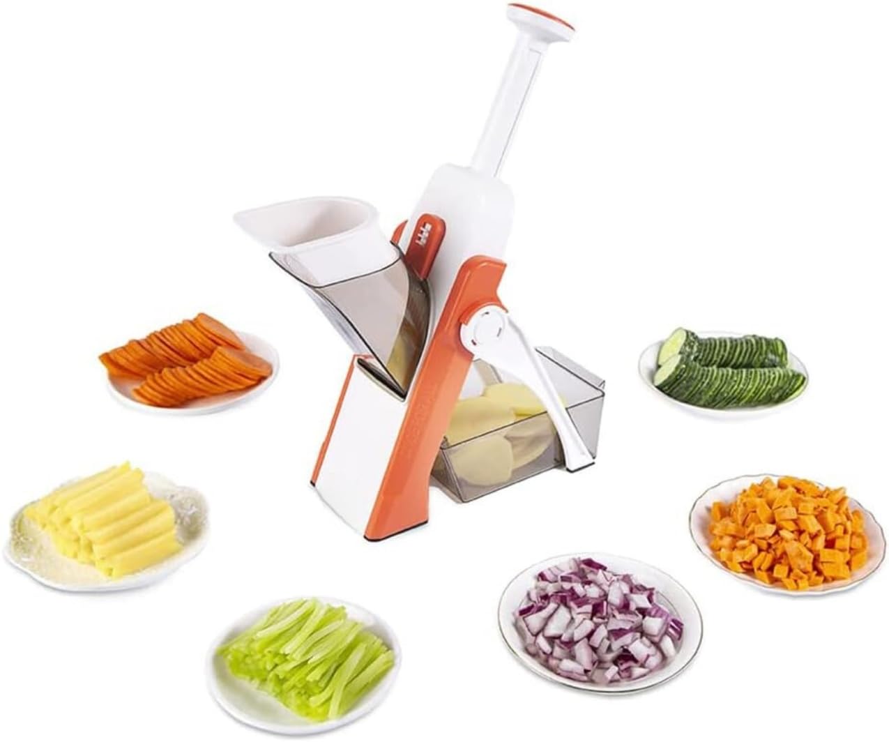 Generic Safe - Cortador de mandolina, picador de verduras múltiples, cortador de patatas para cocina, grosor ajustable, cortador de freír francés, 4 colores (naranja), 18.5 x 9.2 x 5.1 : Amazon.com.mx: Hogar y Cocina