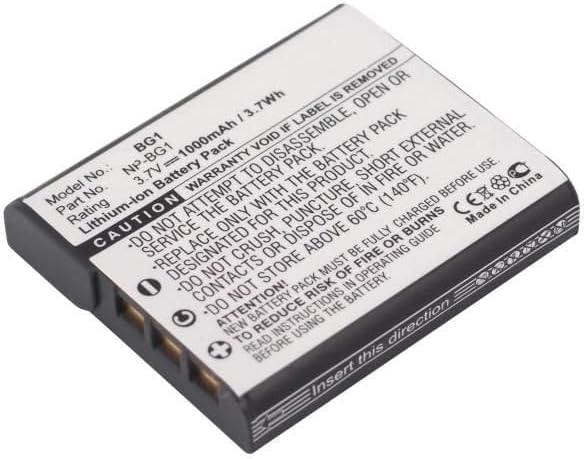 CoreParts Camera Battery for Sony 3.7Wh Li-ion 3.7V 1000mAh Black, NP-BG1, NP-FG1 (Li-ion 3.7V 1000mAh Black, 3.7Wh Li-ion 3.7V 1000mAh Black, Cyber-Shot DSC-W170/, Cyber-Shot DSC-W35)