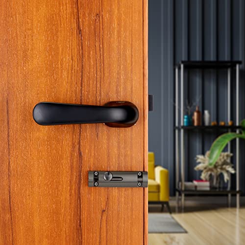 Image of LAPO Heavy Duty Mortise Door Locks Handle Set for Bathroom Door Lock | Balcony and Storeroom Door | Weatherproof Door Lock for Bathroom with Brass Baby Latch and Handles