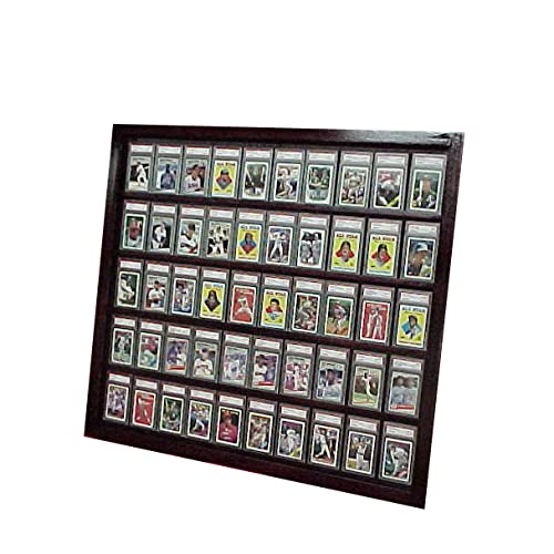 sgc graded card display SGC, Beckett Stand - Solid Wood providing protection for your valuables SGC Sports Card Framed Display
