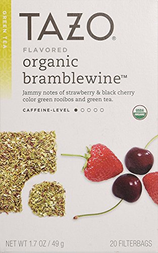 Tazo Flavored Organic Bramblewine Green Rooibos and Green Tea Blend, 20 Filter Bags, 1.7 Oz.