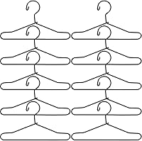 Vista 27 de Garment Rack Black Felt Hangers Mini Clothes Hangers 10Pcs Metal Doll Clothes Mini Doll ES Hanger Coat Accessories ES ES