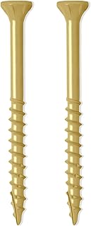 IMSCREWS #10 x 3 Inch Deck Screws 25 Pcs, Tan Coated Exterior Wood Screws for Pressure Treated Lumber, 1000-Hour Salt Spray Tested, Star Drive Flat Head with Nibs, Type 17 Point Self-Tapping