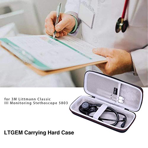 Stethoscope Case - LTGEM Hard Case for 3M Littmann Classic III Monitoring, MDF Acoustica Deluxe Lightweight Dual Head… - Image 5