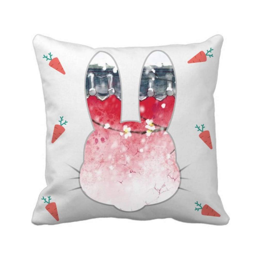 Coussin Lapin de Neige Aquarelle : Décoration Intérieure Esprit Zen