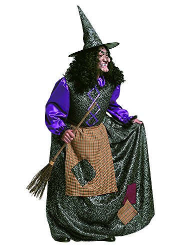 Tessuti di alta qualità. Stamco Costume da Vecchia BEFANA - Costumi di Carnevale Halloween Strega Maga megera arpia fattucchiera per Donna o Uomo Adulti Taglia Unica
