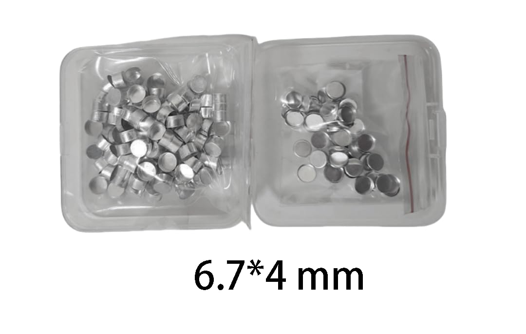 100 szt. Tygle do różnicowej analizy termicznej - ceramiczne płytki na próbki z aluminium/tlenku glinu do testów DSC i TGA(6.7x4 mm)