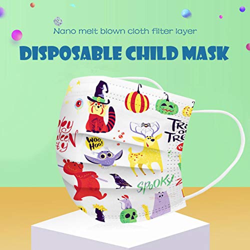 AxiBa Bandanas faciais descartáveis para crianças, bandanas faciais descartáveis de 3 camadas não te