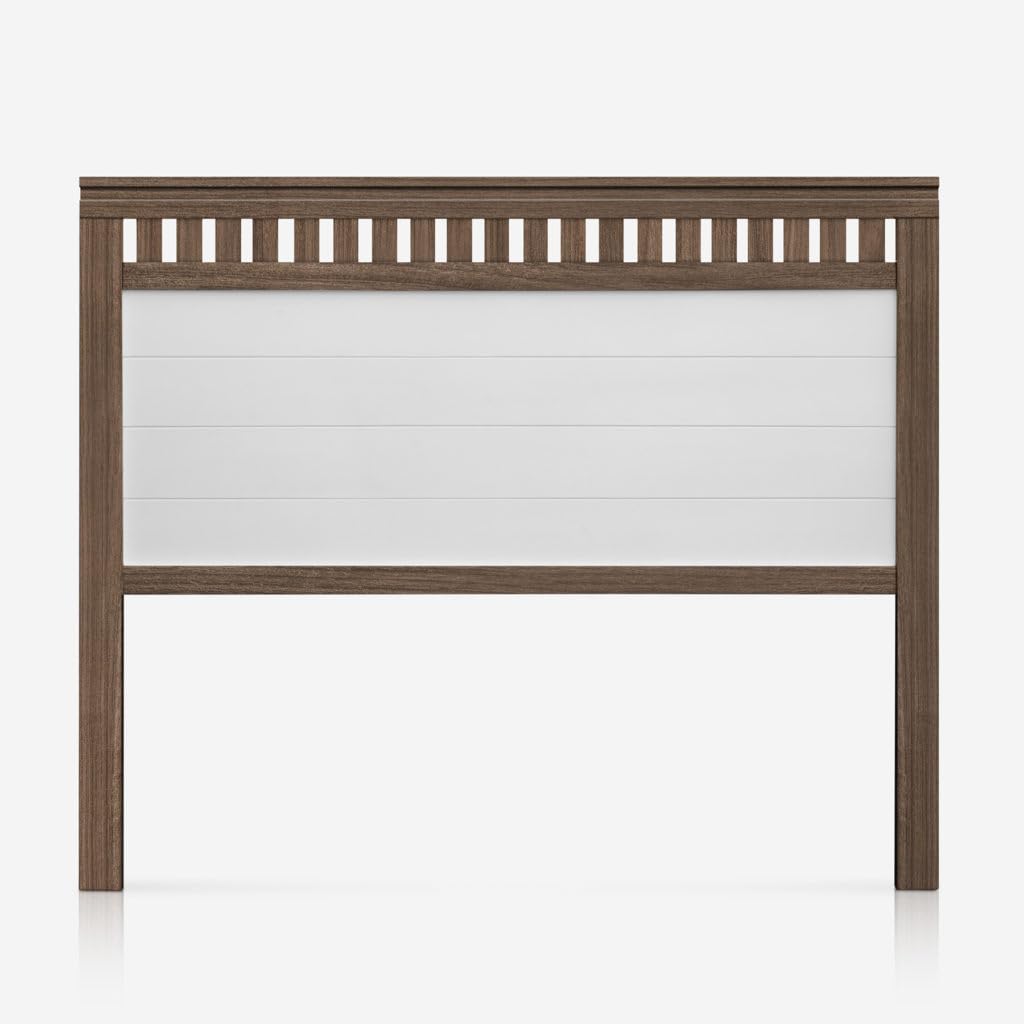PEJECAR Cabecero Bora para Cama de 90 Fabricado en Madera Maciza de Pino insigni Acabado Combinado Nogal Blanco