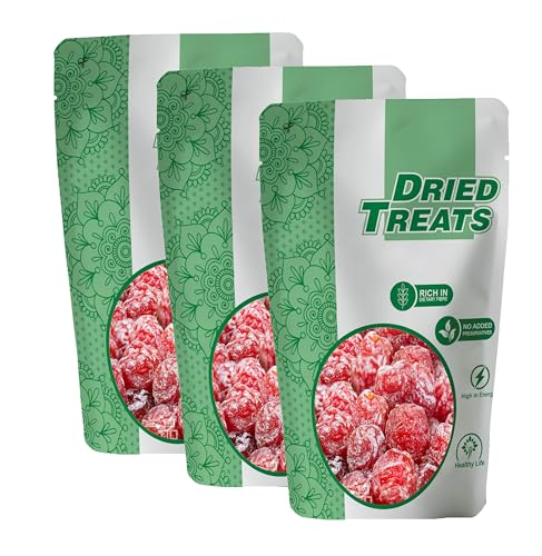 Image of Dried Treats Roseberry Plum 600 Grams (200gm X 3) - Tasty, Sweet & Jammy Fruit Snack for Kid's Snacks | Add Into Roti Rolls, Dahi, Milkshakes and Morning or Evening Breakfast | Easy to Use For Cooking Friendly Moms | Give Your Kids as a Candy Treat For anytime | Sweet Roseberries | Rose Plum | Dried Roseberry Candies