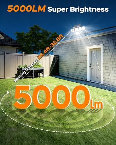 Image of Motion Sensor Outdoor Lights with Flexible Octopus Tripod,5000LM 366LED Security Flood Lights with Remote Control, 360Wide Angle, 6 Heads Solar Lights Outdoor Waterproof for Yard Patio Garage 2Pack