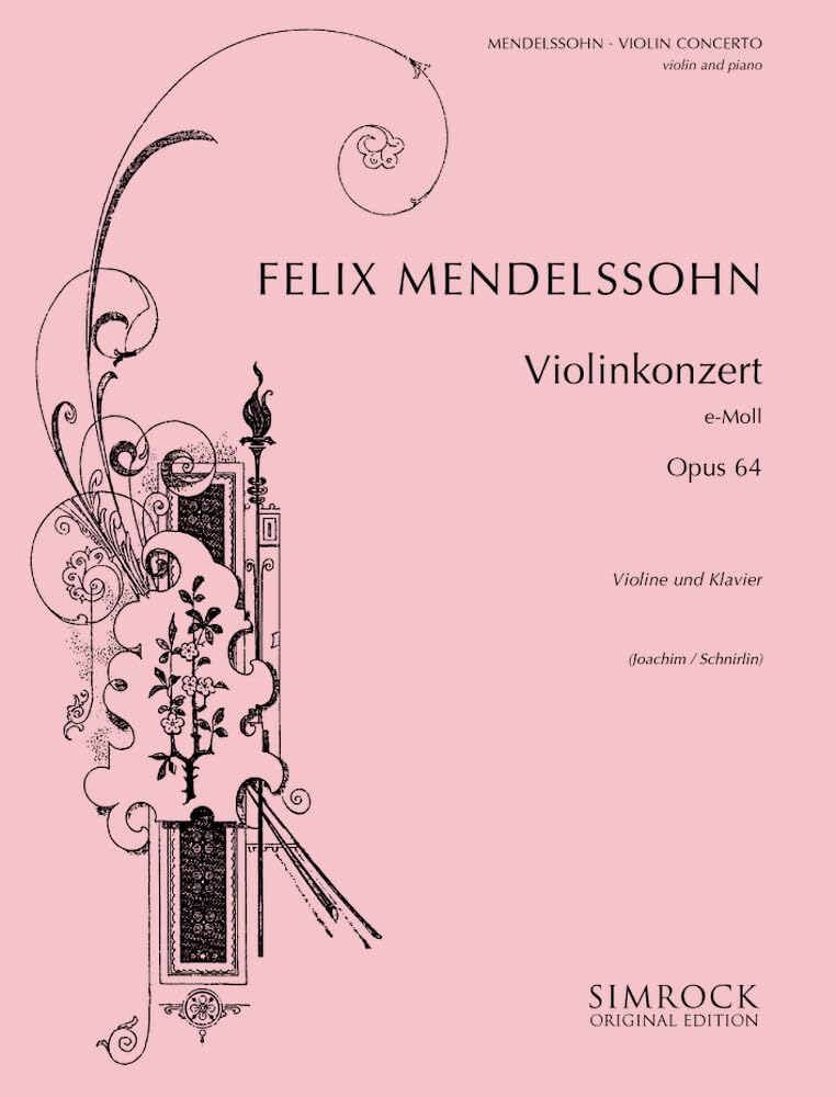 Violin Concerto in E Minor: op. 64. violin and orchestra. Réduction pour piano avec partie soliste.