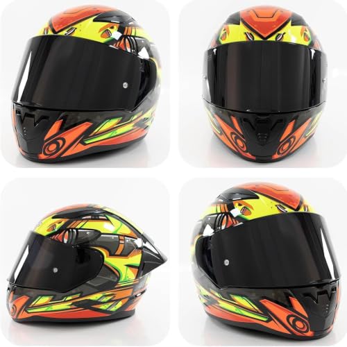Image of PSLER Shatterproof Helmet Visor for Assault Rapid FF320 FF353,Dark Black | Impact-Resistant ,UV400 Protection, Motorcycle Tinted Face Shield for Assault Rapid FF320 FF353 FF328 ,Visor Replacement