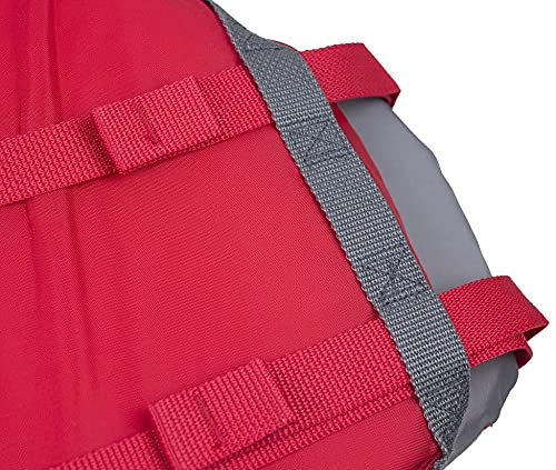 Stohlquist Waterware Fit Adult Pfd Life Vest - Coast Guard Approved, Easily Adjustable For Full Mobility, Lightweight Buoyancy Foam, Pvc Free | Adult Oversize/Xl, Red & Gray #TOP4