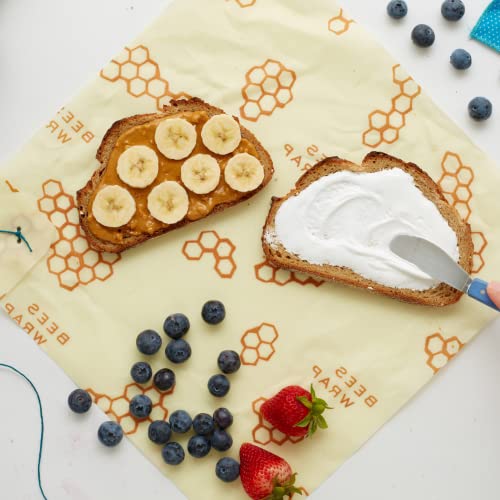 Bee's Wrap - Honeycomb Sandwich Wrap - Made In The Usa With Certified Organic Cotton - Plastic And Silicone Free - Reusable Eco Friendly Beeswax Food Wrap #TOP3