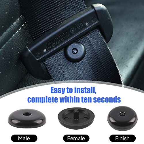 image for Sliverdew 10 Sets Universal Fit Seatbelt Stopper Kit, Seat Belt Button