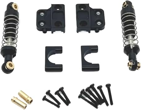 RC Car Accessories for MN82 LC79 1/12 Metal Rear Axle Shock Absorber and Fixed for Seat Mount Bracket Set RC Car Upgrade Parts AccessoriesBlack