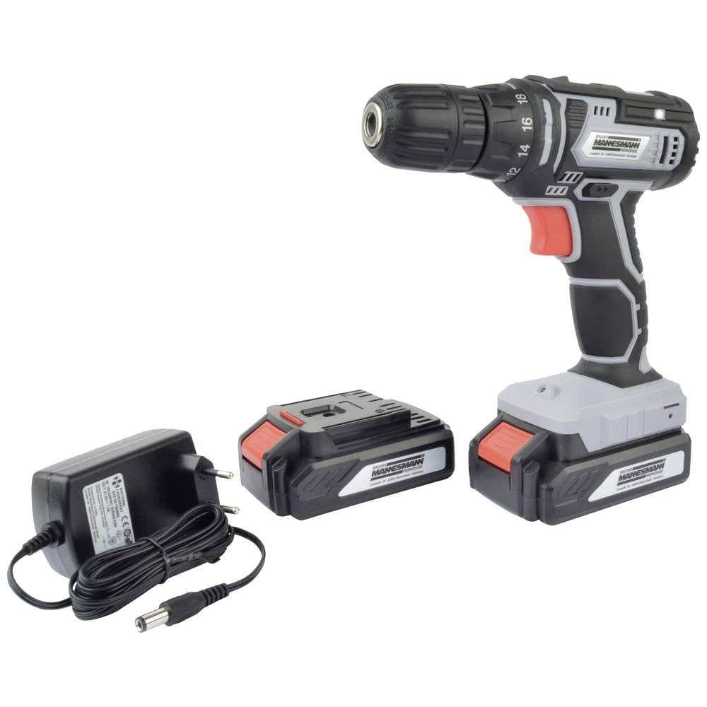 Mannesmann Destornillador Recargable 20V, 2 Velocidades, 2 Baterías - Velocidad Variable
