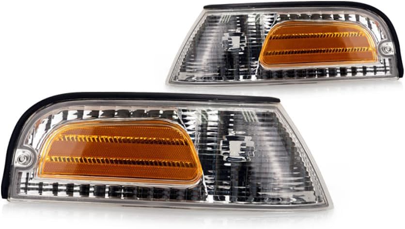 For 1998-2011 Ford Crown Victoria Pair Driver and Passenger Side Turn Signal/Side Marker Light FO2520147 FO2521147 - Replaces 6W7Z 15A201 BA XW7Z 15A201 AB ;BASE|LX|LX SPORT|POLICE|FLEET