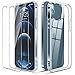 LK Cristal Templado Funda Compatible con iPhone 12 5G 6.1 Pulgadas, 2 Pack Vidrio Templado Protector de Pantalla & 1 Clear Cover Case Carcasa Compatible con iPhone 12 Pro 5G - Transparente