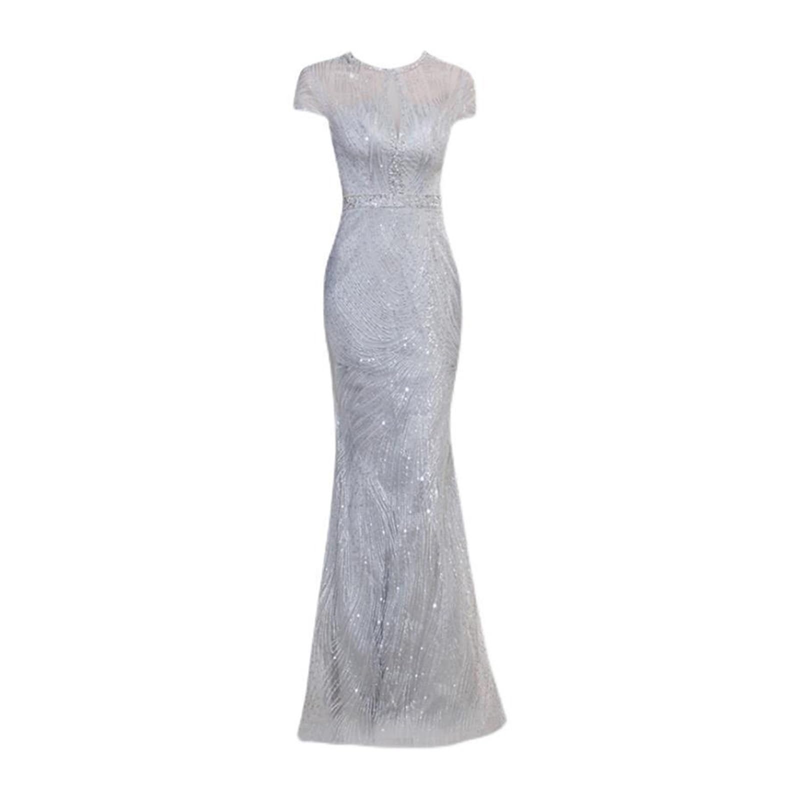 Robe de mariée grillée banquet grand format pour réception spectacle