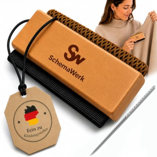 Hochwertiges Kaschmirkamm & Wollkamm Set Fusselentferner für Kleidung mit Fusselkamm Pilling Entferner Fusselrasierer Alternative Snag Repair Nadeln & Knüpfhaken für Kaschmir Wolle & Strick