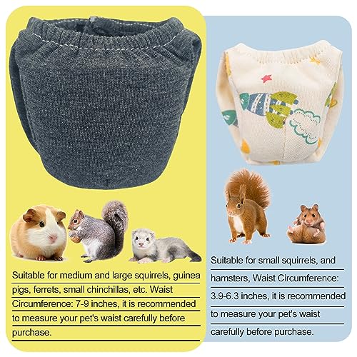 LYML.E1 2Pcs Fraldas para Animais de Estimação Pequenos, Fraldas para Porquinhos-Da-Índia, Fraldas R