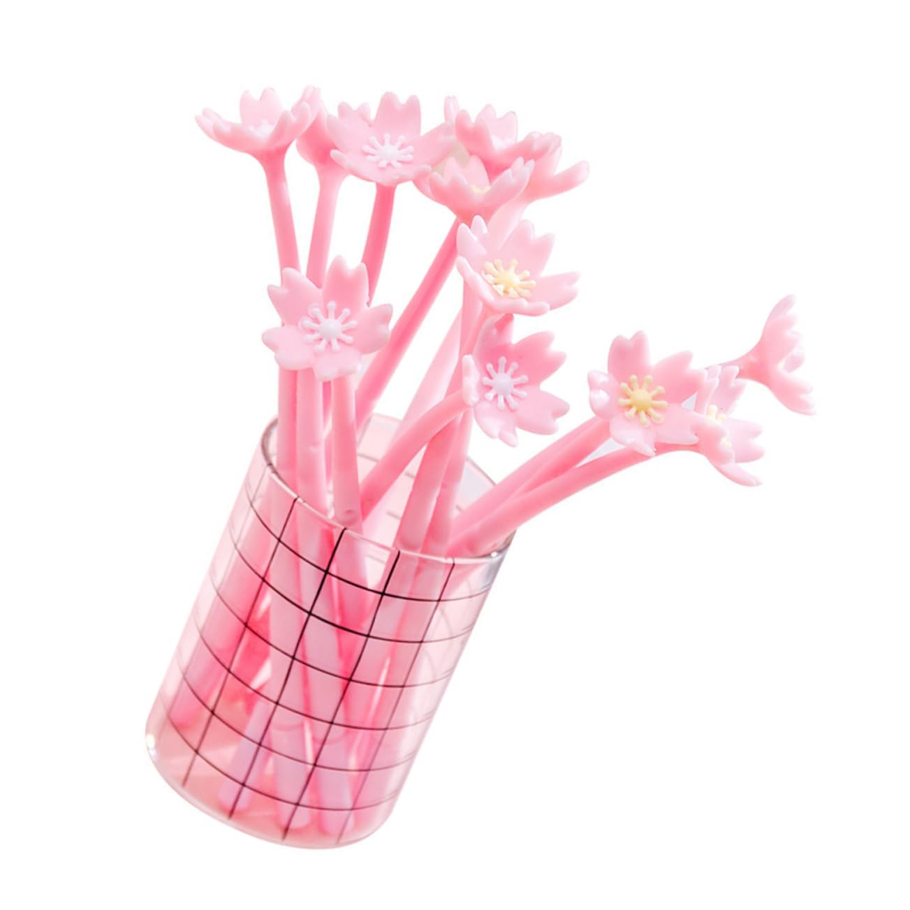 LALAFINA 20pezzi Penne Gel Estetiche Rosa Con Motivo Floreale Penne Per Scrittura e Firmare Per Studenti e Insegnanti Materiale Di Alta Qualità e Design Creativo Per Scuola e Ufficio