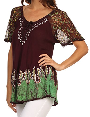Sakkas 786 - Cora Relaxed Fit Batik Ricamo di