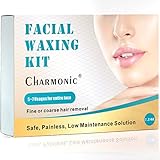 Charmonic Face Waxing Kit For Women, 100 g Wax, Hard Wax Beads for Fine Hair Removal, Facial Wax Hair Removal for Women Face, Eyebrow, Upper Lip, and Cheek Hair Removal Used (200g Wax Beads)