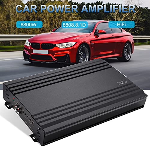 Facmogu 3000W Max Power Class D Mono Channel Subwoofer Amplifier, 1500W/900W/600W Rms 1 Channel Car Audio Monoblock Amp, High Power Car Monoblock Amplifier, Rca Input, Bass Eq, Lpf, Subsonic Filter #TOP1