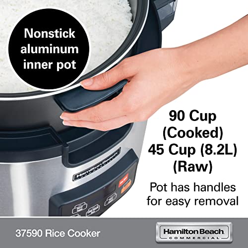 Hamilton Beach Commercial 90 Cup Rice Cooker, Warmer, Stainless Steel (37590) #TOP4