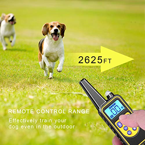Honorall Coleira para treinamento de cães Coleira para cães com controle remoto Faixa de 800 metros