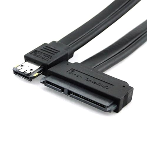 50cm Dual Power 12V and 5V eSATAp Power ESATA USB 2.0 Combo to 22Pin SATA Cable for 2.5' 3.5' Hard Disk Drive