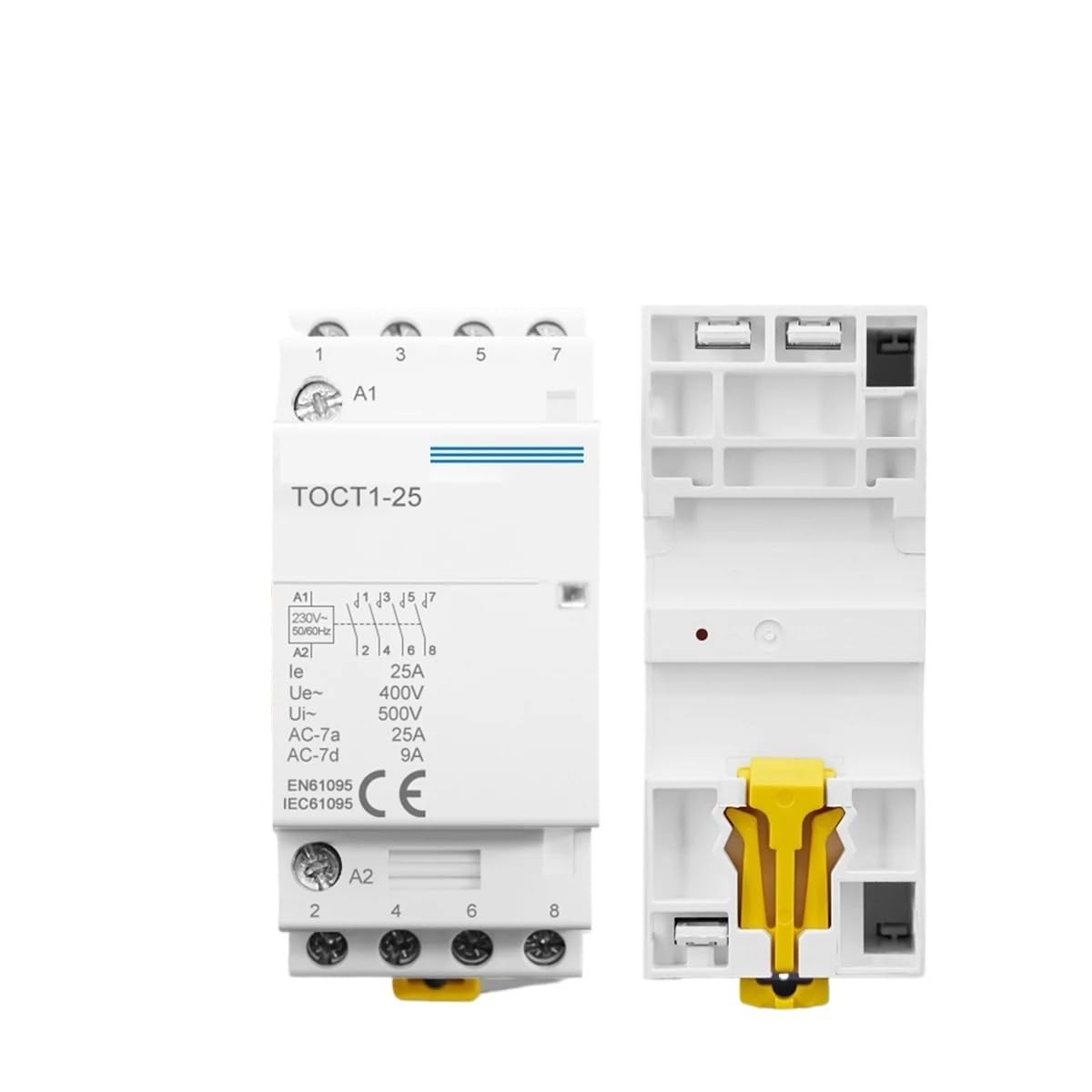 Stycznik modułowy domowy TOCT1 4P 25A 2NC 2NO 220V/230V 50/60HZ szyna DIN (110V, 2NO2NC)
