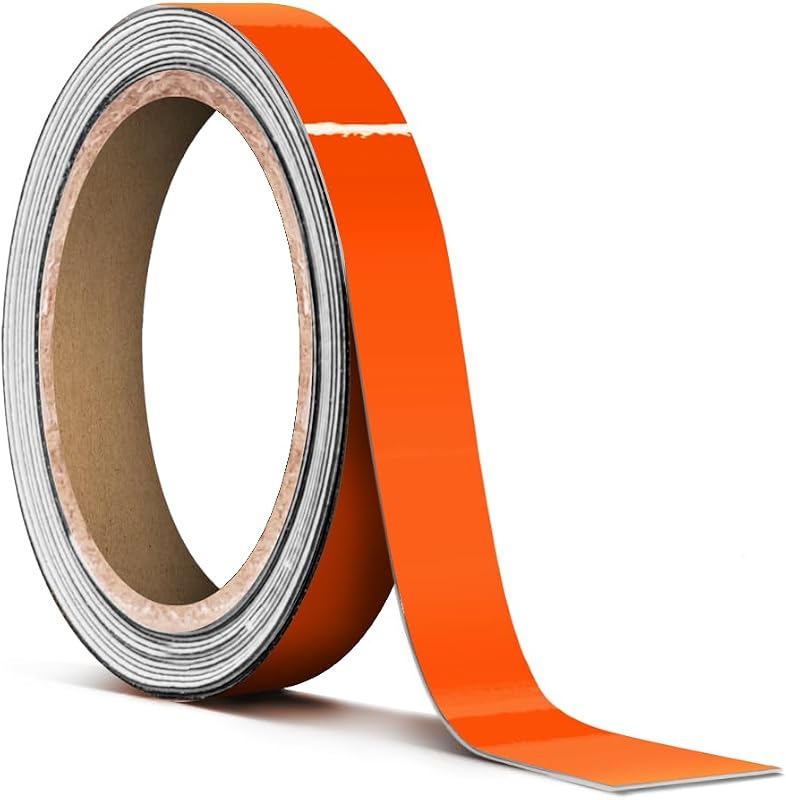 Fita adesiva de vinil para pinstripe VViViD laranja com acabamento metálico – 1,27 cm x 6,10 m