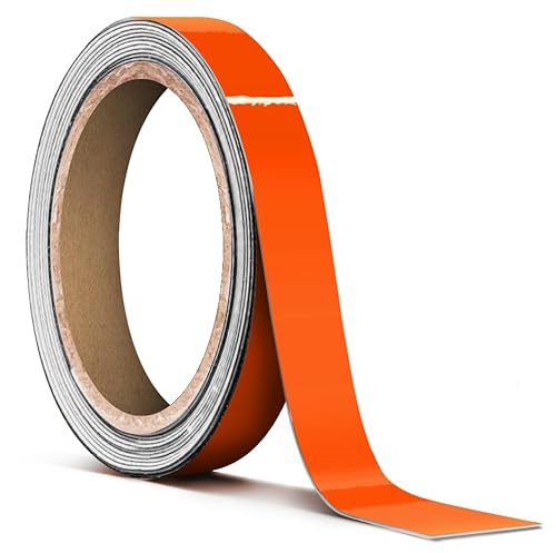 VViViD Orange Gloss Air-Release Adhesive Vinyl Pinstripe Tape Roll (½ Inch x 20ft)