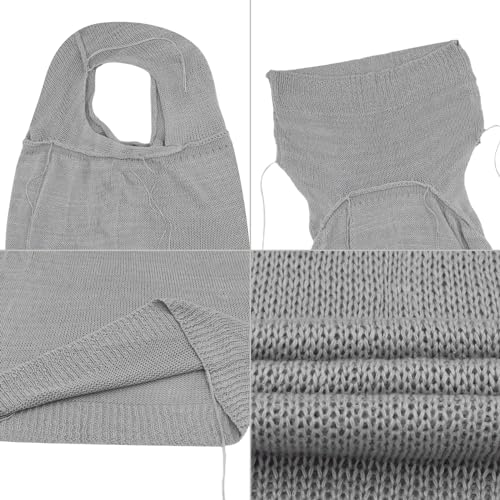 Image of Women's Knitted Hoodie Sweater Vest Sexy Sleeveless Hollow Out Hooded Crop Top Draped Sweatshirt Streetwear