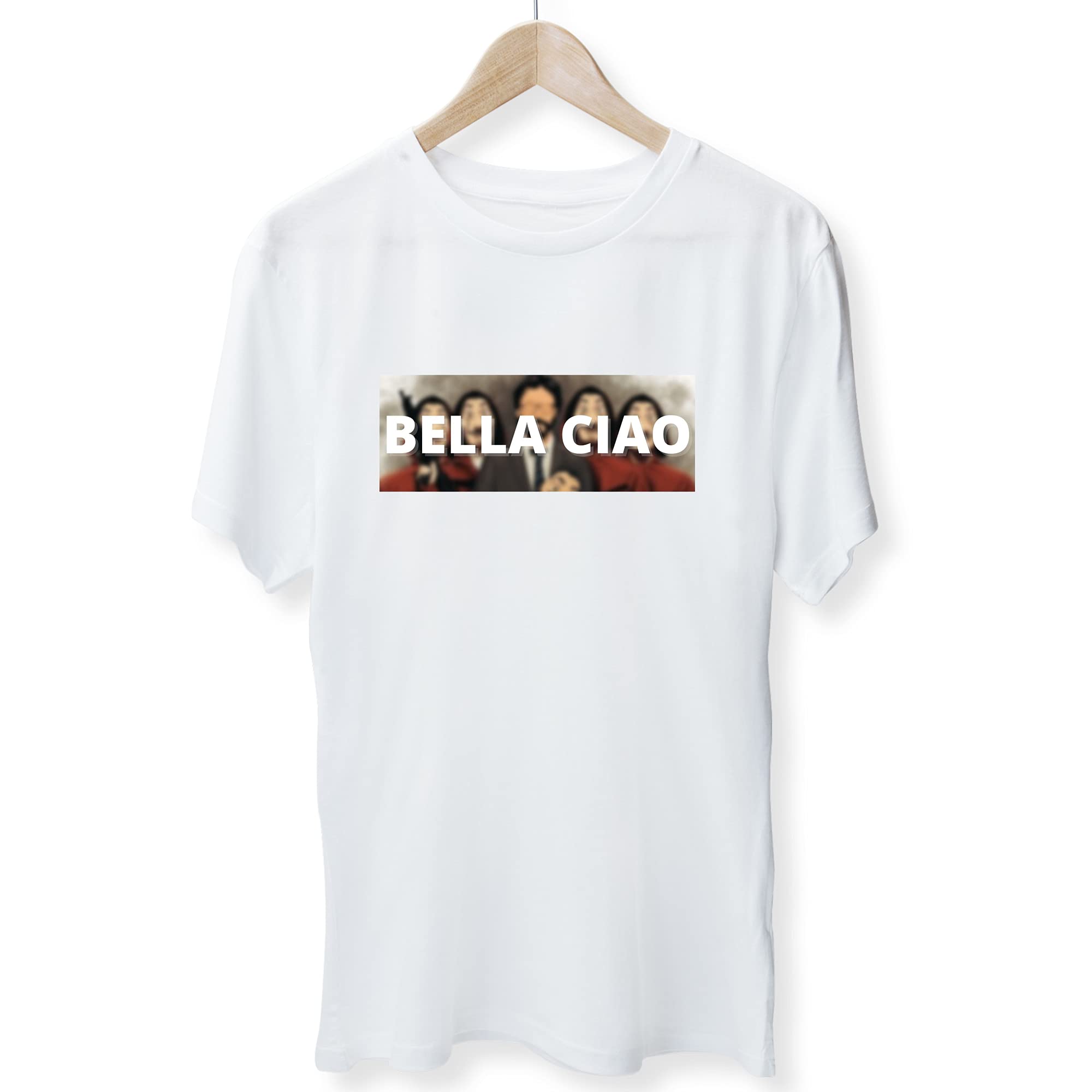 GenericBella Ciao Printed Round Neck T-Shirt for Men's