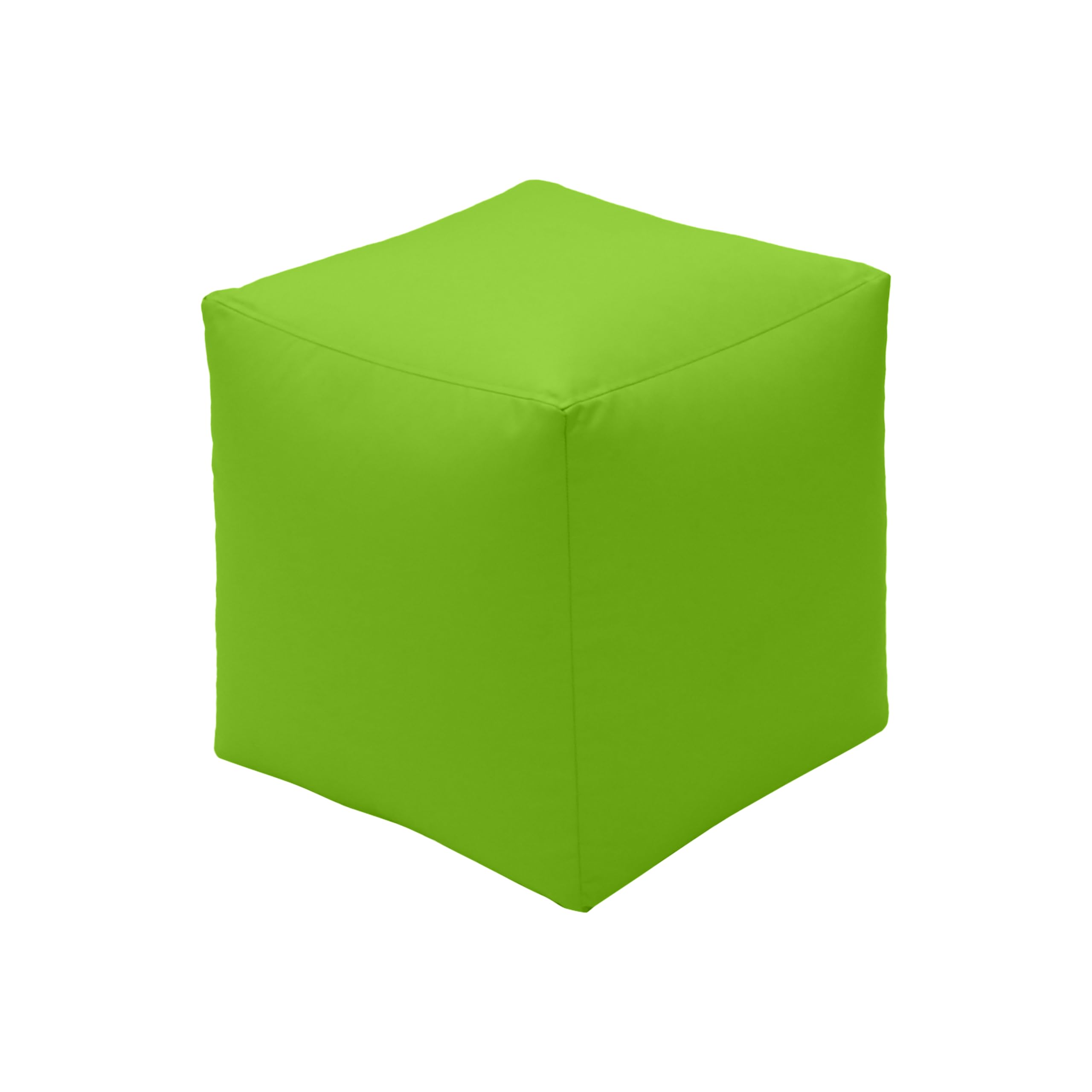 Loft 25 Puf suave | Reposapiés de cubo resistente al agua para interiores y exteriores | Asiento de puf ligero y cómodo para sala de estar | Reposapiés duradero de diseño ergonómico (lima)
