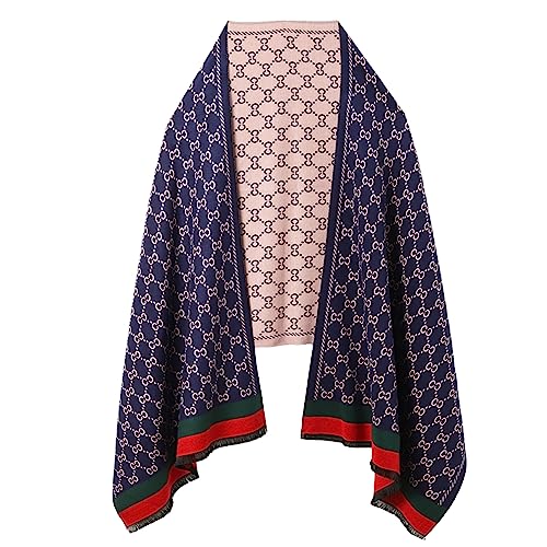 EXTREE Scarfs for Women Pashmina Silky Shawl Wrap for Evening Dressing Blanket Open Front Poncho Cape Aaa-orange