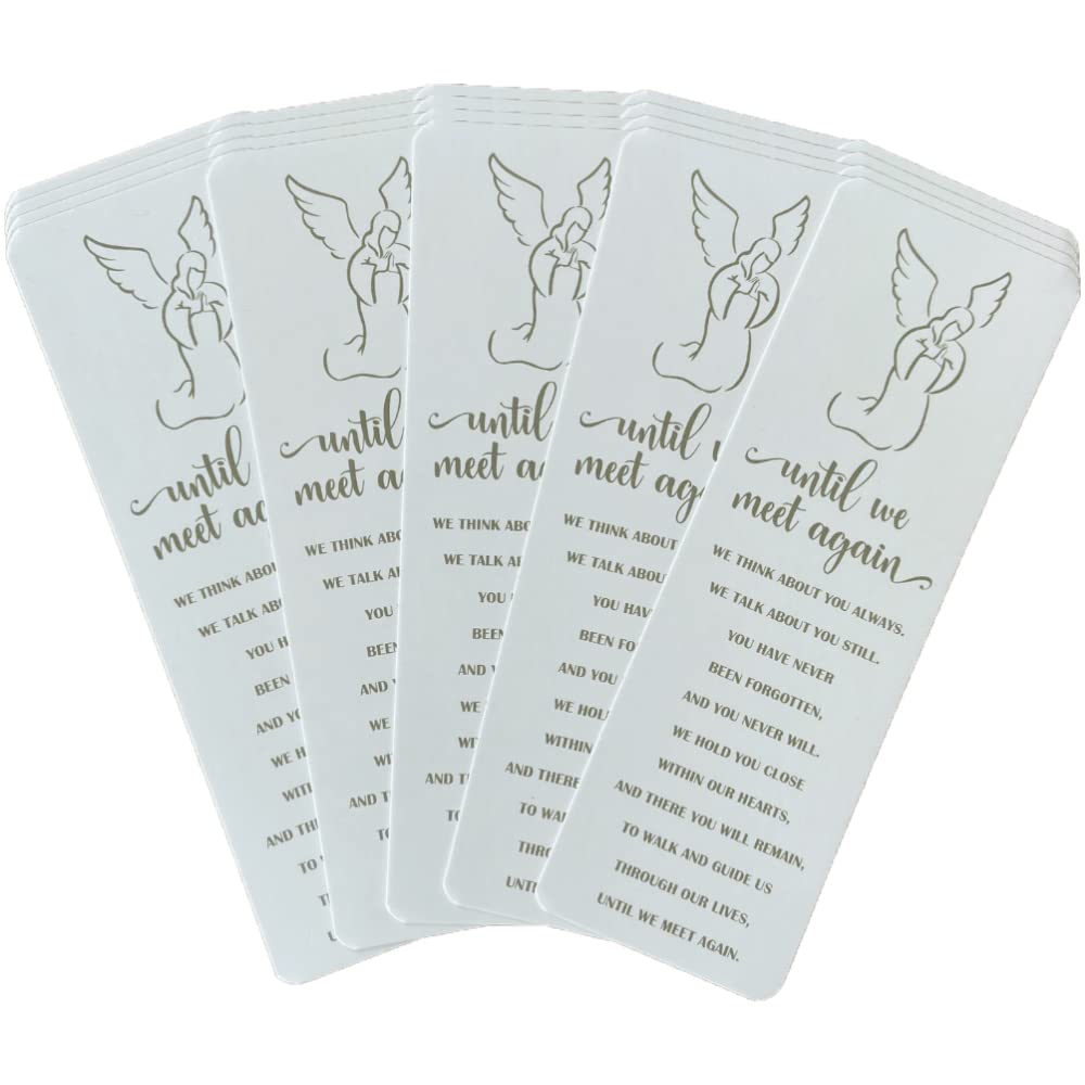 Marque-pages Ange poème de condoléances pour invités à la célébration de la vie
