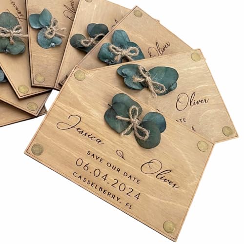 vitawed Eucalyptus Save the Date Magnets, Save the Dates for